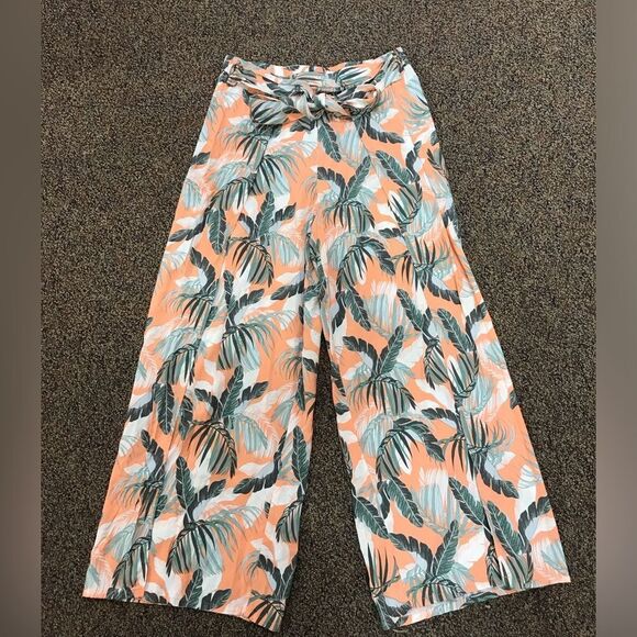 Skye  Tropical Leaf Print Pants - Picture 1 of 6